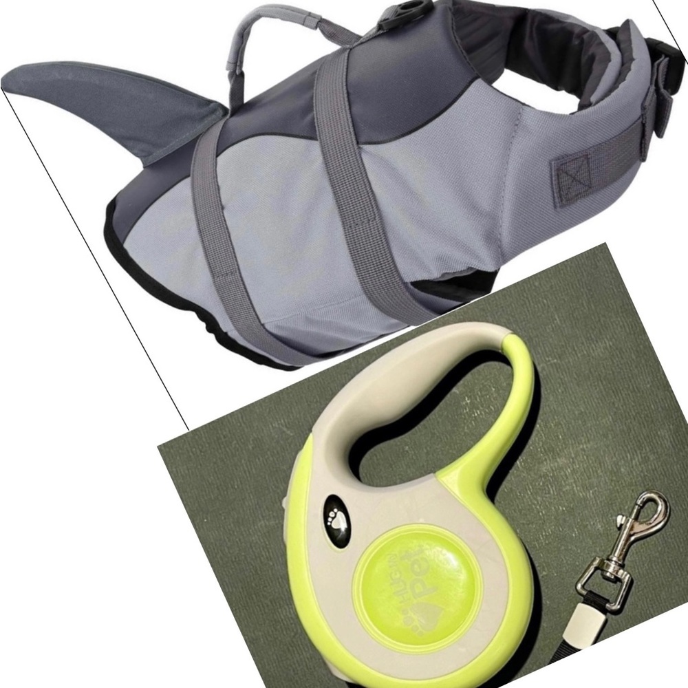Dog Life Jacket and Dog Leash Set